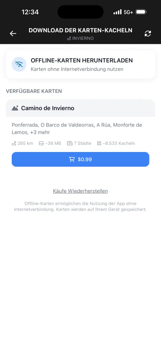 Camino de Invierno — Itinerary planner