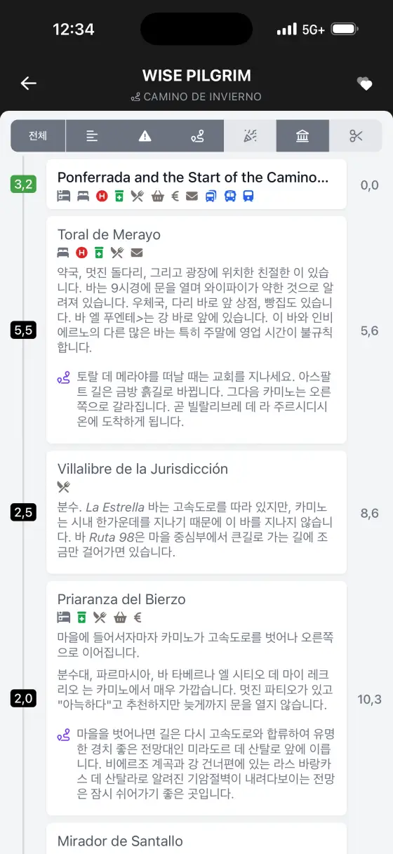 Camino de Invierno — The route