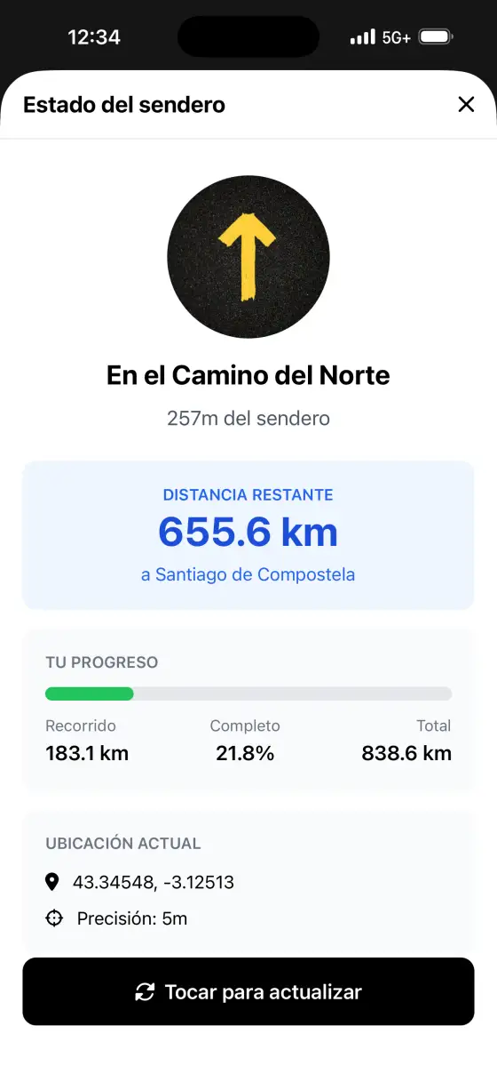 Camino del Norte — Trail status
