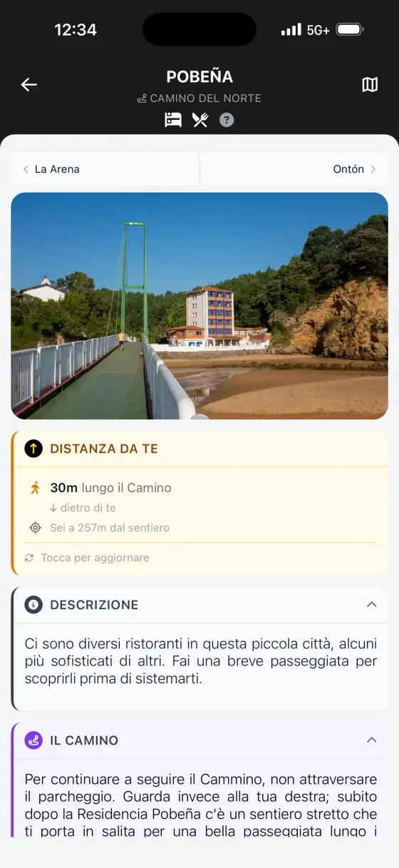 Camino del Norte — Town detail