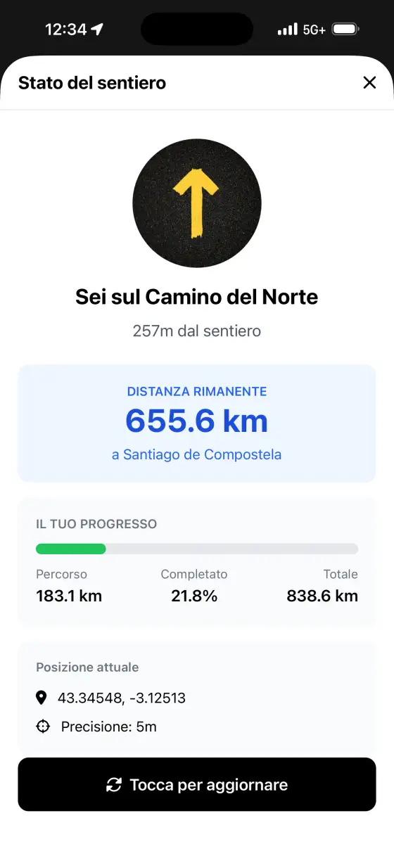 Camino del Norte — Trail status