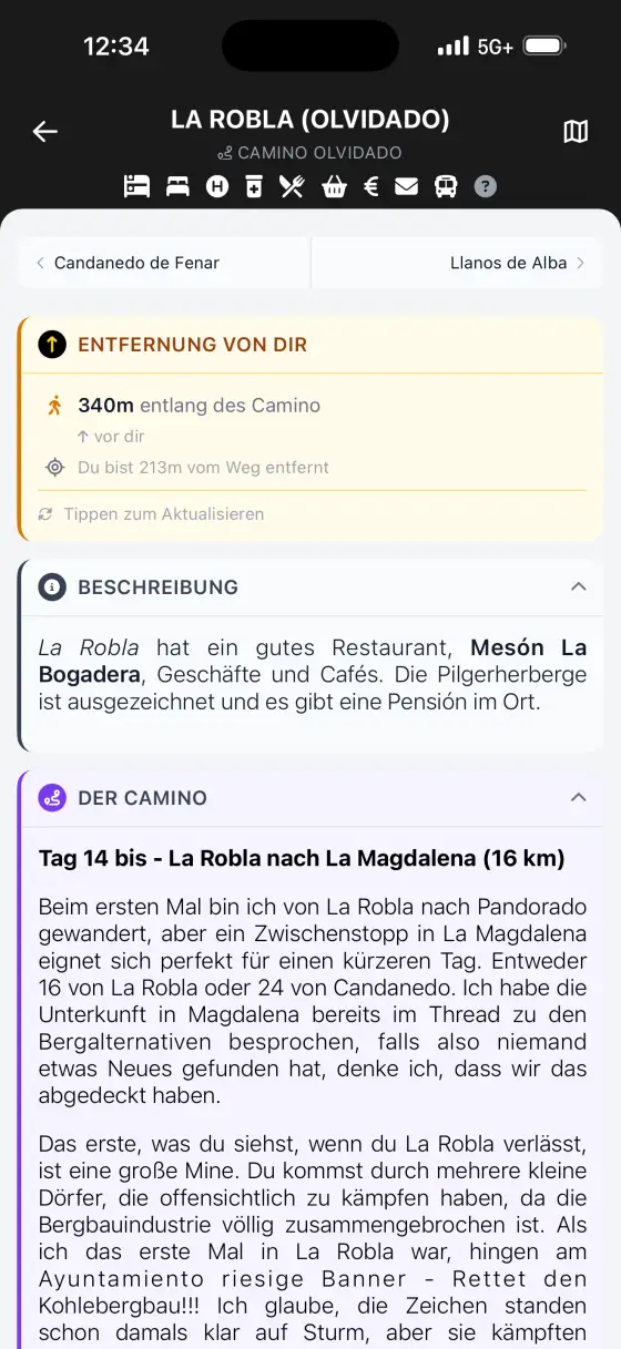 Camino Olvidado — Town detail