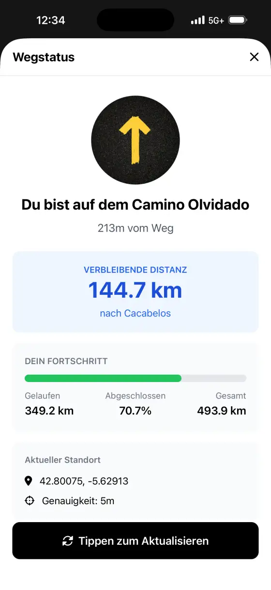Camino Olvidado — Trail status