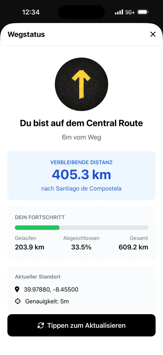 Camino Portugués — Trail status
