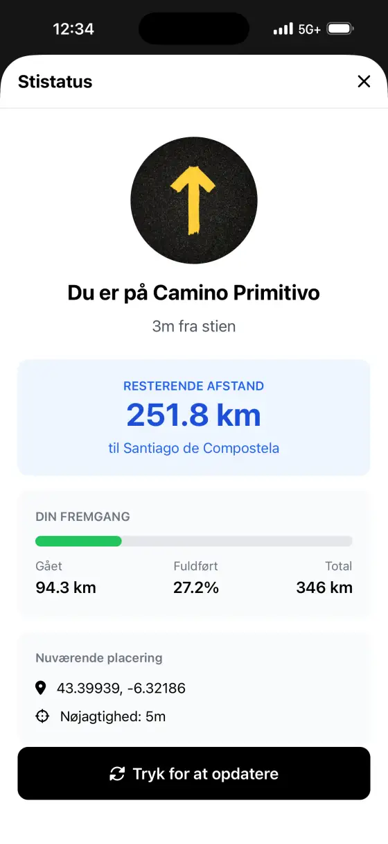 Camino Primitivo — Trail status