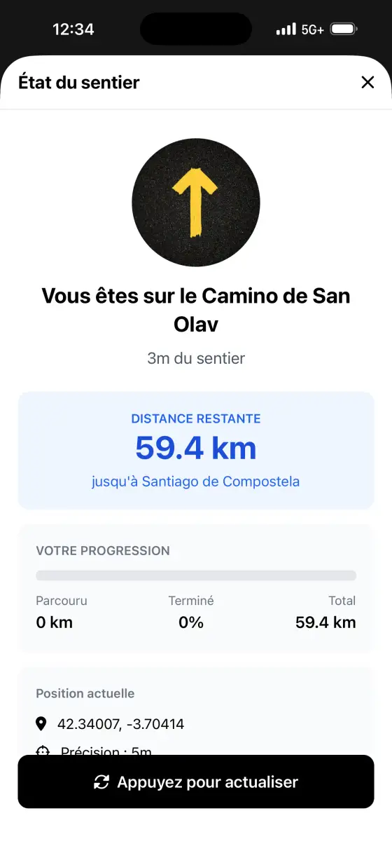 Camino de San Olav — Trail status